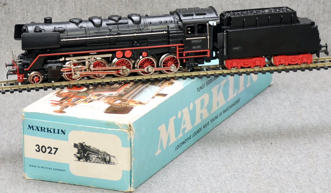 Märklin 3027 .3 / GN 800 GüterzugDampflok BR 44 DB mit Telex von 1958